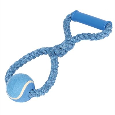 Afbeelding Happy pet nuts for knots tennisbal touw met handvat assorti 36x15x7 cm door Online-dierenwinkel.eu