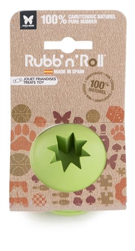 Afbeelding Rubb'n'roll snack bal groen 7 cm door Online-dierenwinkel.eu