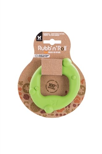 Rubb'n'roll drijvende ring groen 10x6 cm