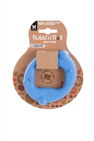 Afbeelding Rubb'n'roll drijvende ring blauw 10x6 cm door Online-dierenwinkel.eu