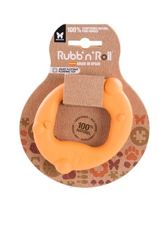 Rubb'n'roll drijvende ring oranje 10x6 cm