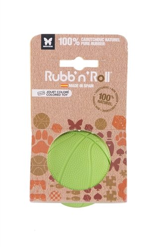 Afbeelding Rubb'n'roll bal groen 7 cm door Online-dierenwinkel.eu