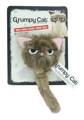 Afbeelding Grumpy cat fluffy grumpy cat met catnip 5x5x5 cm door Online-dierenwinkel.eu