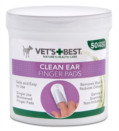 Afbeelding Vets best clean ear finger pads 50 st door Online-dierenwinkel.eu