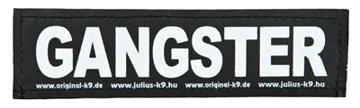 Julius-K9 tekstlabel Gangster 16 x 5 cm