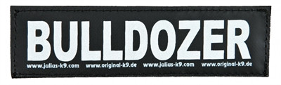 Afbeelding Julius-K9 Labels Groot - Bulldozer door Online-dierenwinkel.eu