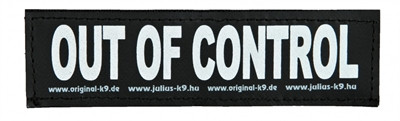 Afbeelding Julius-K9 Labels Klein - S - Out of control door Online-dierenwinkel.eu