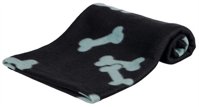 Trixie beany fleece hondendeken zwart 100x70cm