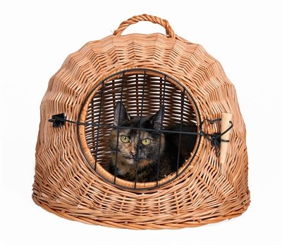 Afbeelding Trixie rotan kattenmand met deur ø 50cm door Online-dierenwinkel.eu