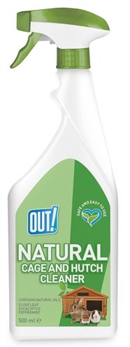 Afbeelding Out! natural cage and hutch cleaner spray 500 ml door Online-dierenwinkel.eu