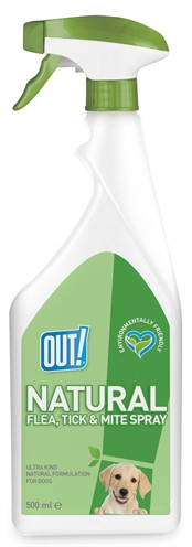 Out! natural flea tick and mite spray 500 ml