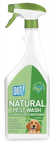 Out! natural pest wash shampoo and conditioner spray 500 ml