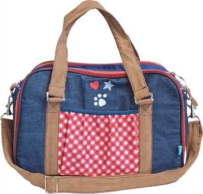 Afbeelding Lief! reistas unisex blauw / rood 37x18x24 cm door Online-dierenwinkel.eu