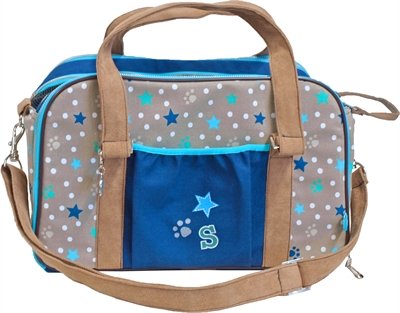 Afbeelding Lief! reistas boys beige / blauw 37x18x24 cm door Online-dierenwinkel.eu