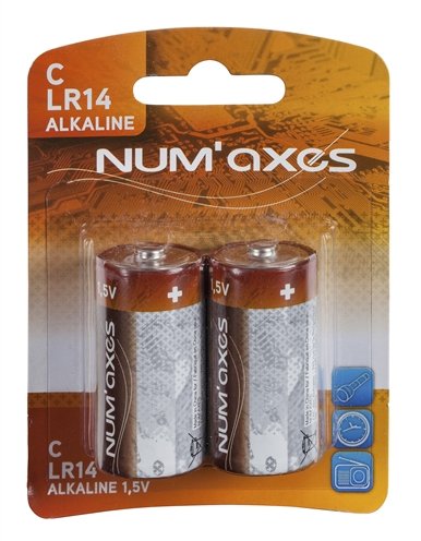 Numaxes alkaline batterij c lr14 1,5v 2 st