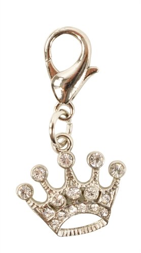 Afbeelding Buster & beau diamante bedel kroon met steentjes 5x2,5 cm door Online-dierenwinkel.eu