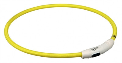 Afbeelding Trixie - Lichtgevende Halsband met USB - Geel door Online-dierenwinkel.eu