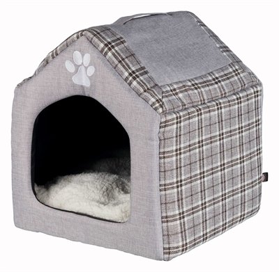 Afbeelding Trixie relax iglo hondenhuis silas grijs/creme 40x45x40 cm door Online-dierenwinkel.eu