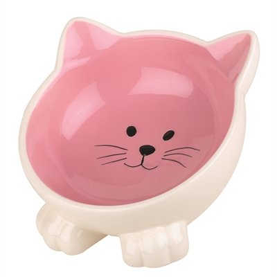 Afbeelding Happy pet voerbak kat orb roze / creme door Online-dierenwinkel.eu