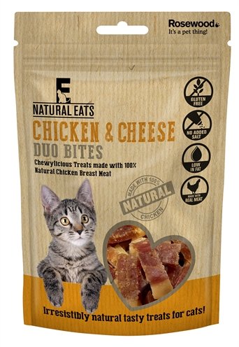 Afbeelding Kip/kaas duo bites kat 50 gr door Online-dierenwinkel.eu