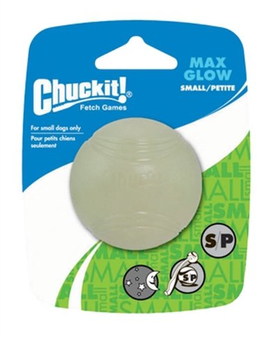 Afbeelding Chuckit max glow bal glow in the dark 5x5x5 cm door Online-dierenwinkel.eu