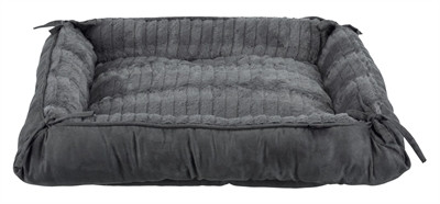 Afbeelding Trixie hondenmand en kussen relax antraciet 57x45 cm / 70x60 cm door Online-dierenwinkel.eu