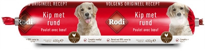 Afbeelding Rodi Worst Kip/rund 15 x 400 Gr door Online-dierenwinkel.eu