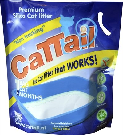 Cattail trackless silica kattenbakvulling kattenbakvulling 7,6 ltr 3,6 kg