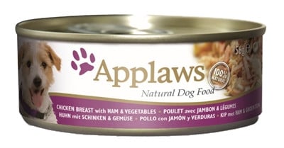 Afbeelding Applaws Dog - Chicken & Ham with Vegetables - 12 x 156 g door Online-dierenwinkel.eu