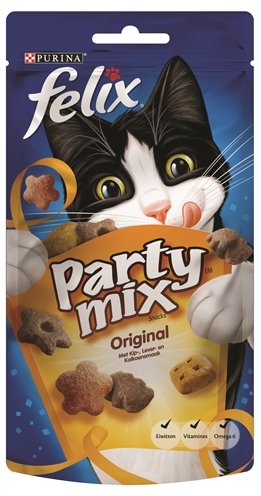 Afbeelding Felix Snack Party Mix Original 8x60 Gr door Online-dierenwinkel.eu