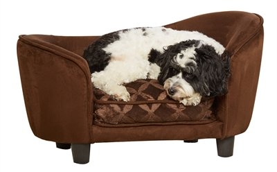 Afbeelding Enchanted hondenmand sofa ultra pluche snuggle bruin 68x40,5x37,5 cm door Online-dierenwinkel.eu