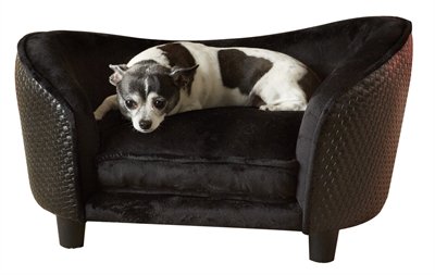 Afbeelding Enchanted hondenmand sofa ultra pluche snuggle wicker bruin 68x41x38 cm door Online-dierenwinkel.eu