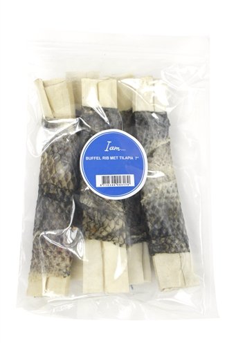 Afbeelding 18 cm 400 gr I am buffel rib met tilapia door Online-dierenwinkel.eu