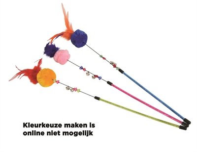 Afbeelding Zolux kattenhengel pompon assorti 5,5x5,5x54 cm door Online-dierenwinkel.eu