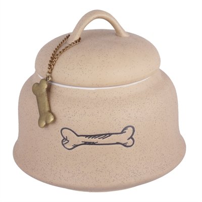 Ministry of pets snackpot zandsteen hond 17,5x17,5x18 cm