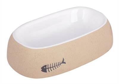 Afbeelding Ministry of pets voerbak kat zandsteen 18,5x11,5x4,5 cm door Online-dierenwinkel.eu