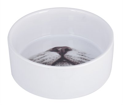 Afbeelding Ministry of pets voerbak kat kattensnuit keramiek 12x12x4,5 cm door Online-dierenwinkel.eu