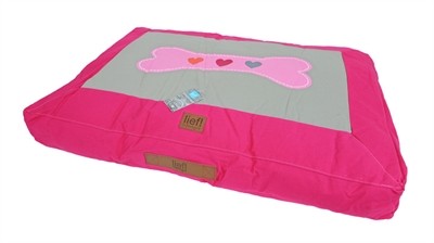 Lief! hondenkussen lounge girls bot roze / beige 100x70 cm