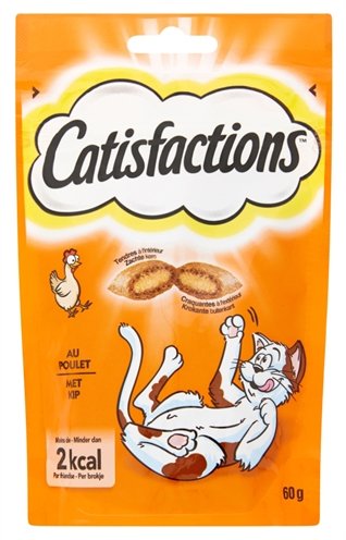 Afbeelding Catisfactions Kip kattensnoep Per verpakking door Online-dierenwinkel.eu