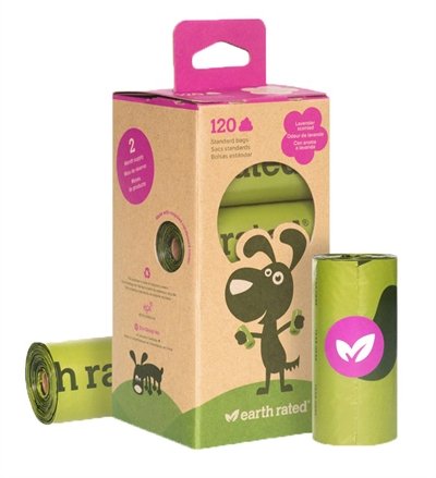 Afbeelding Earth Rated PoopBags Geparfumeerd Navulling - 120 stuks door Online-dierenwinkel.eu