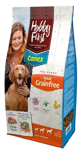 Afbeelding Hobbyfirst Canex Adult Grainfree Eend - Hondenvoer - 3 kg door Online-dierenwinkel.eu