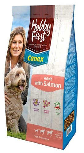Afbeelding HobbyFirst Canex Adult met Zalm hondenvoer 3 kg door Online-dierenwinkel.eu