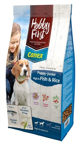 Afbeelding HobbyFirst Canex Puppy-Junior High in Vis & Rijst hondenvoer 3 kg door Online-dierenwinkel.eu