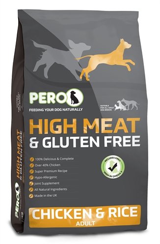 Afbeelding 12 kg Pero high meat & gluten free chicken / rice adult hondenvoer door Online-dierenwinkel.eu