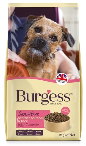 12,5 kg Burgess dog sensitive schotse zalm / rijst hondenvoer