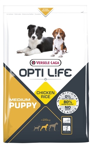 Afbeelding Opti Life Puppy Medium hondenvoer 2,5 kg door Online-dierenwinkel.eu