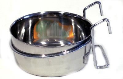 Afbeelding Rvs voerbak met houder universeel door Online-dierenwinkel.eu