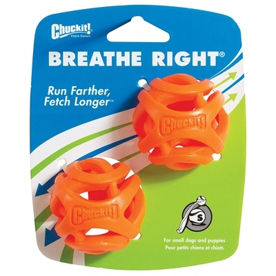 Afbeelding Chuckit! Breathe Right Fetch Ball - Small - ø 5 cm - 2 Pack door Online-dierenwinkel.eu