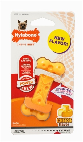 Afbeelding Nylabone dura chew cheese bone Tot 6 kg door Online-dierenwinkel.eu