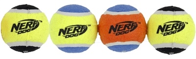 Nerf Squeak Tennisbal - XS - 4 stuks